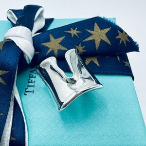 Tiffany & Co. Elsa Peretti Split Ring in Sterling Silver Size 6 with Packaging